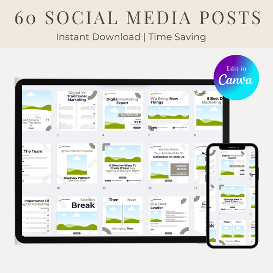 60 DFY Social Media Feed Templates