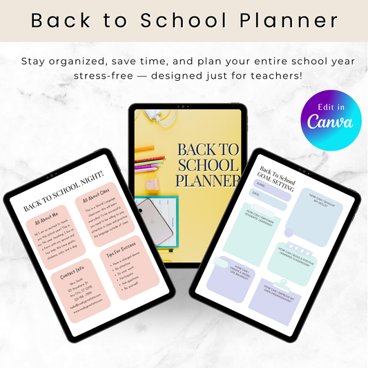 Digital Back to School Planner